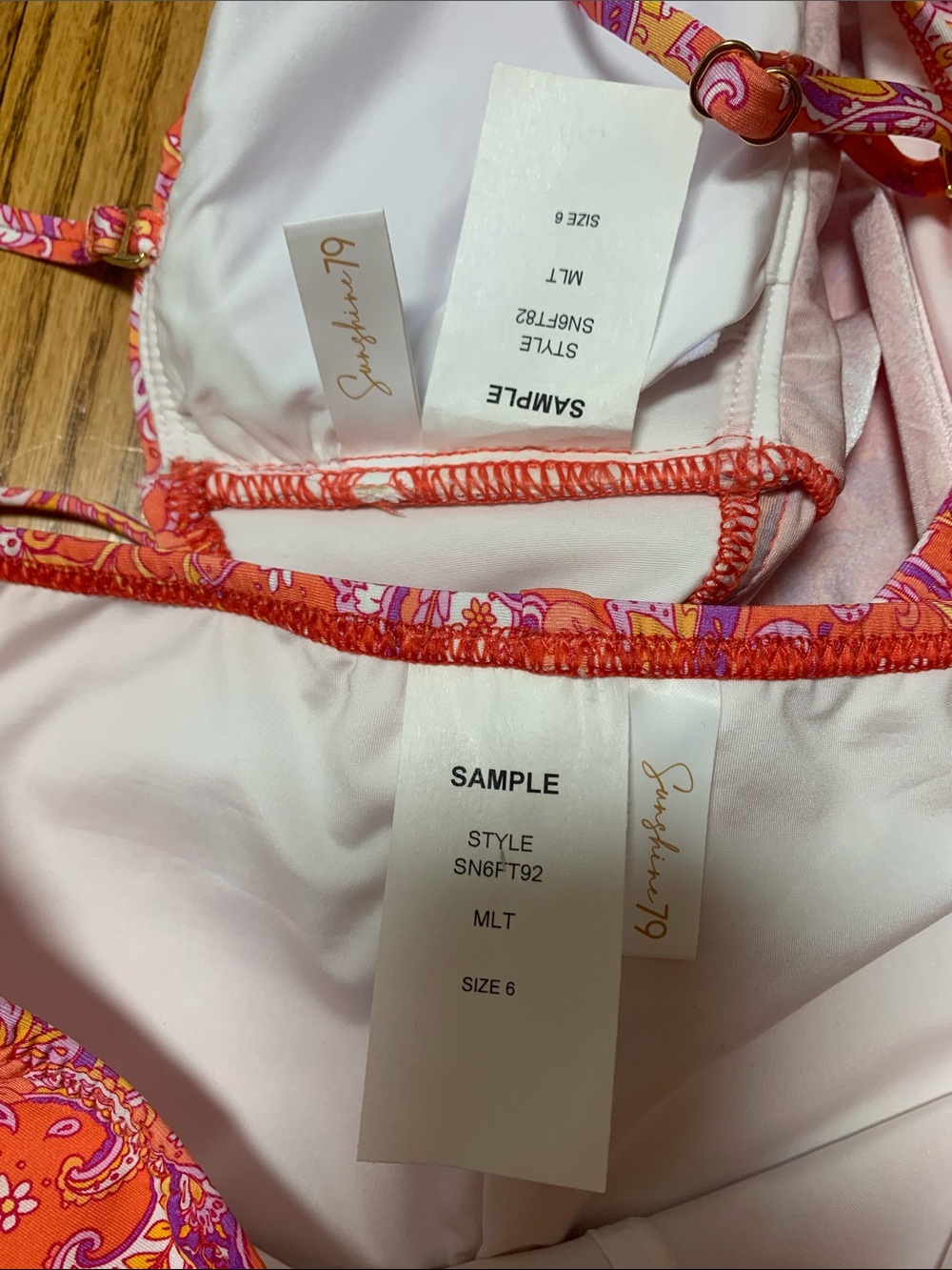 Sunshine 79 swimsuit - pink paisley tankini set with high rise swim shorts, 6 - Picture 8 of 13